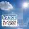 Signmission Man Door Entrance OSHA Notice Sign, Vinyl Decal, 14in W x 10in L, 2PK OS-2PACK-NS-D-1014-L-14133 - alternate 2